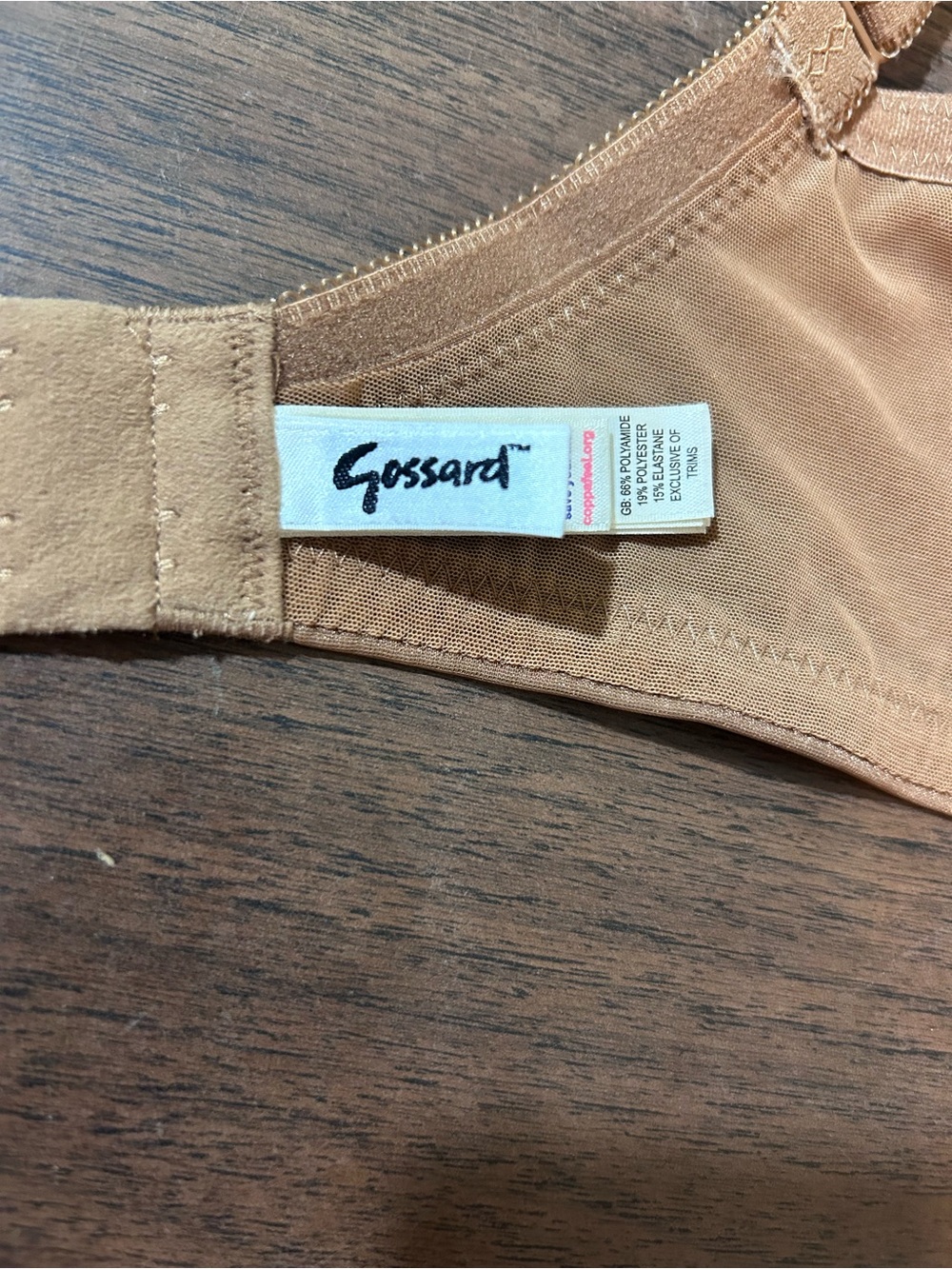Goddard brand Sheer Brown Copper Shimmer  Support Underwire Bra size 32F - Picture 4 of 5
